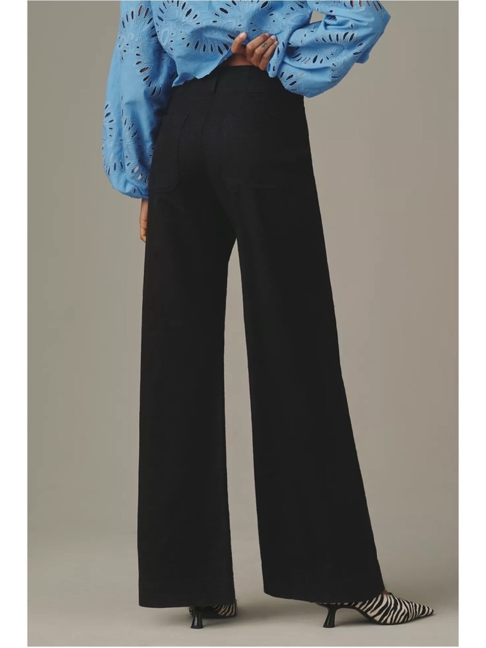 Maeve Anthropologie The Colette Magic Fabric Full-Length Pants in Black - Picture 4 of 10